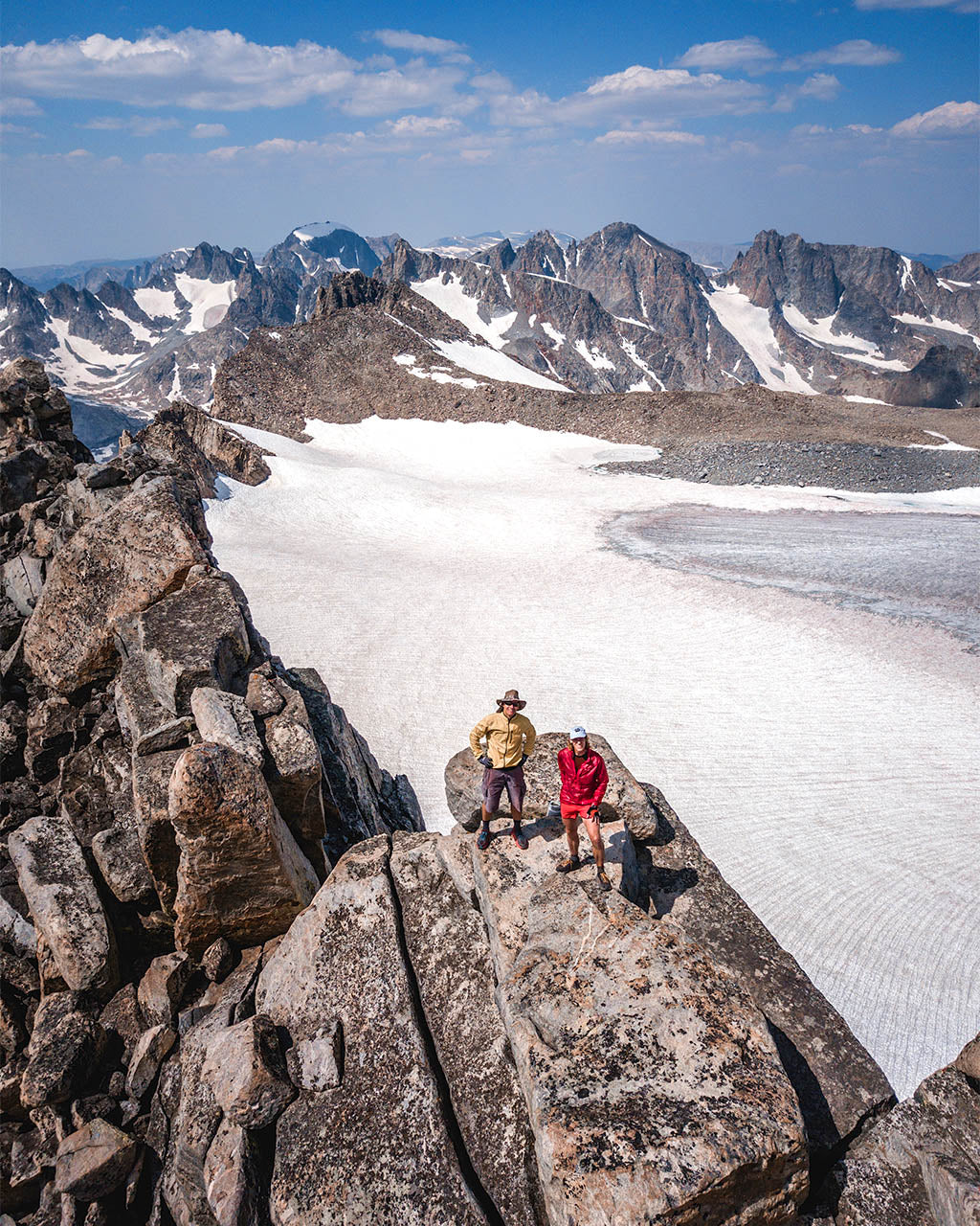 Matthew and Peter Van Horn on Freemont Peak in the Wind River, Wyoming mountain range.