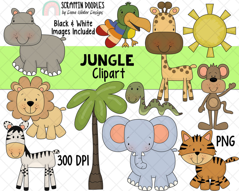 animals clipart images black and white rooms