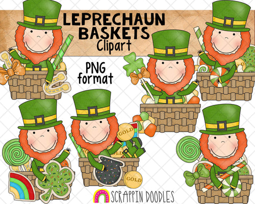 St Patrick Day Clipart Bundle Irish Graphics Digital Art Pot