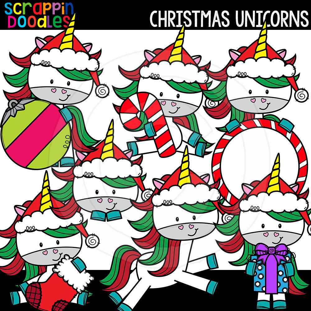 Download Scrappin Doodles Christmas Unicorn Clip Art