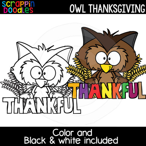 thanksgiving owl clip art