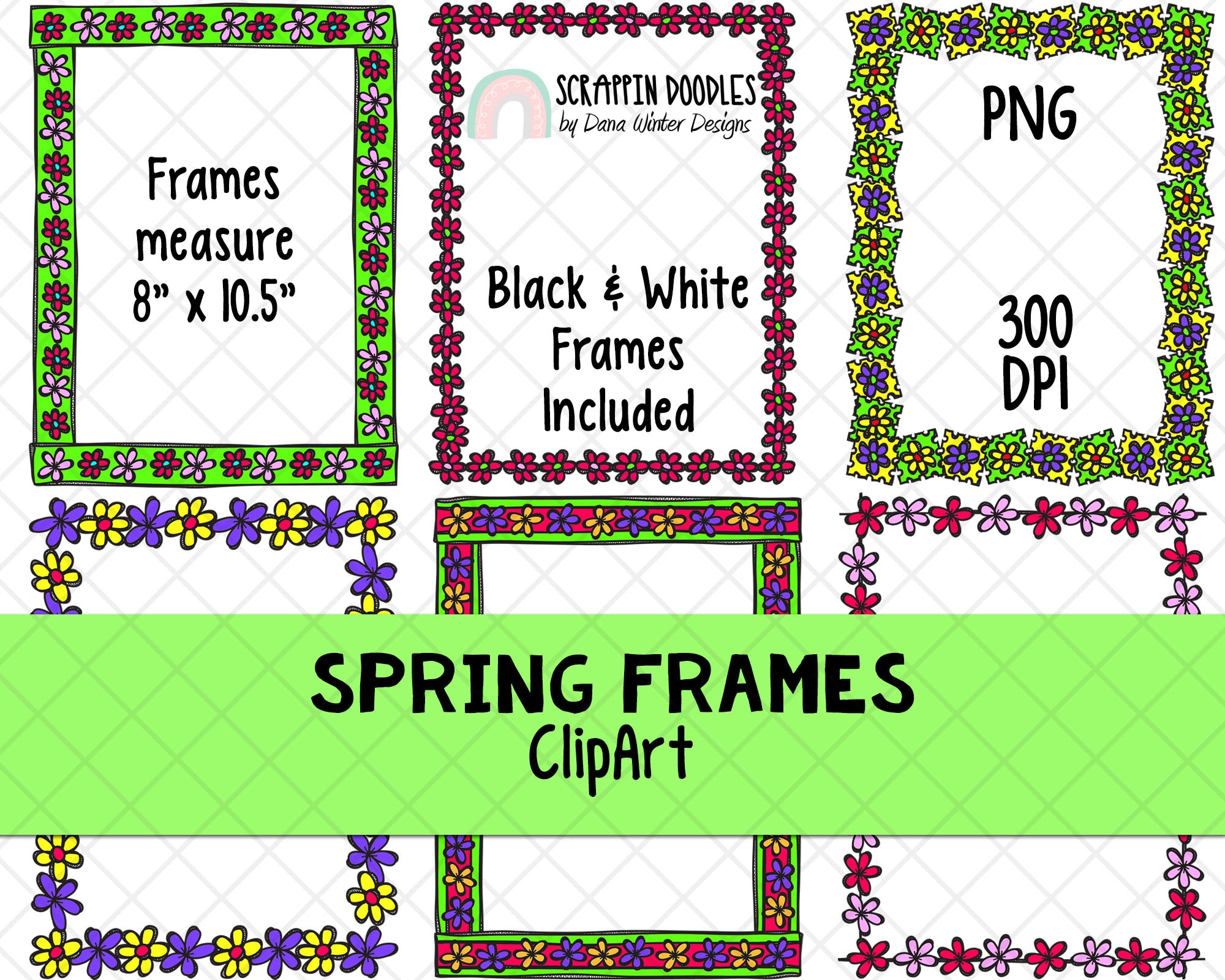 X Title Description P Spring Clipart Spring Bundle Garden Clipart Spring Flowers Hand Drawn Clipart Weather Clipart Tulips Cute Bug Clipart Frames Br Br Br Included Br Br 1 Zip File Br Br 42