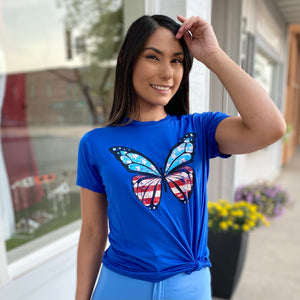 Patriotic Butterfly Cooling Shirt - Her Happy Place