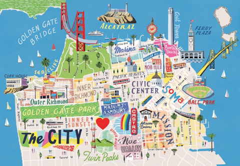 San Francisco map - image via Pinterest