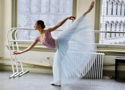 ballerina in tutu and leotard