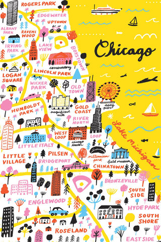 Chicago map - image via Pinterest