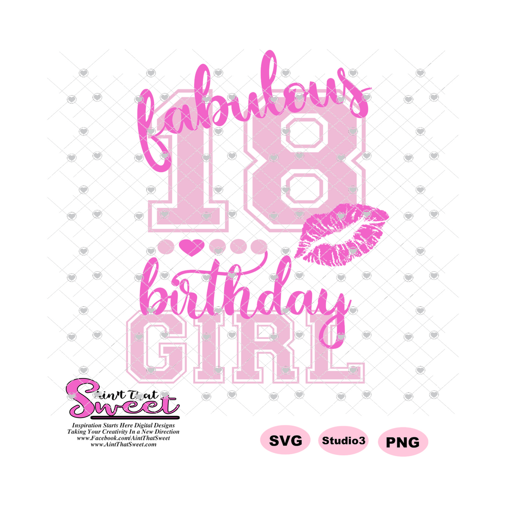 Download Fabulous 18 Birthday Girl Lips - Transparent PNG, SVG - Silhouette, Cr - Ain't That Sweet