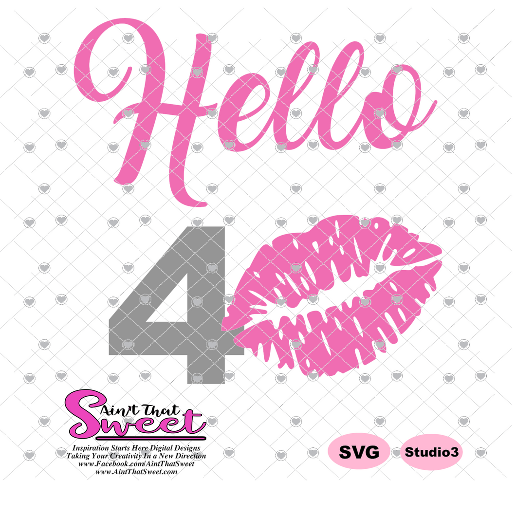 Download Hello 40 with Lips - Transparent PNG, SVG - Silhouette ...