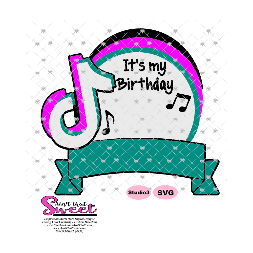 Download It's My Birthday- With Notes - SVG & Studio3 - Silhouette ...