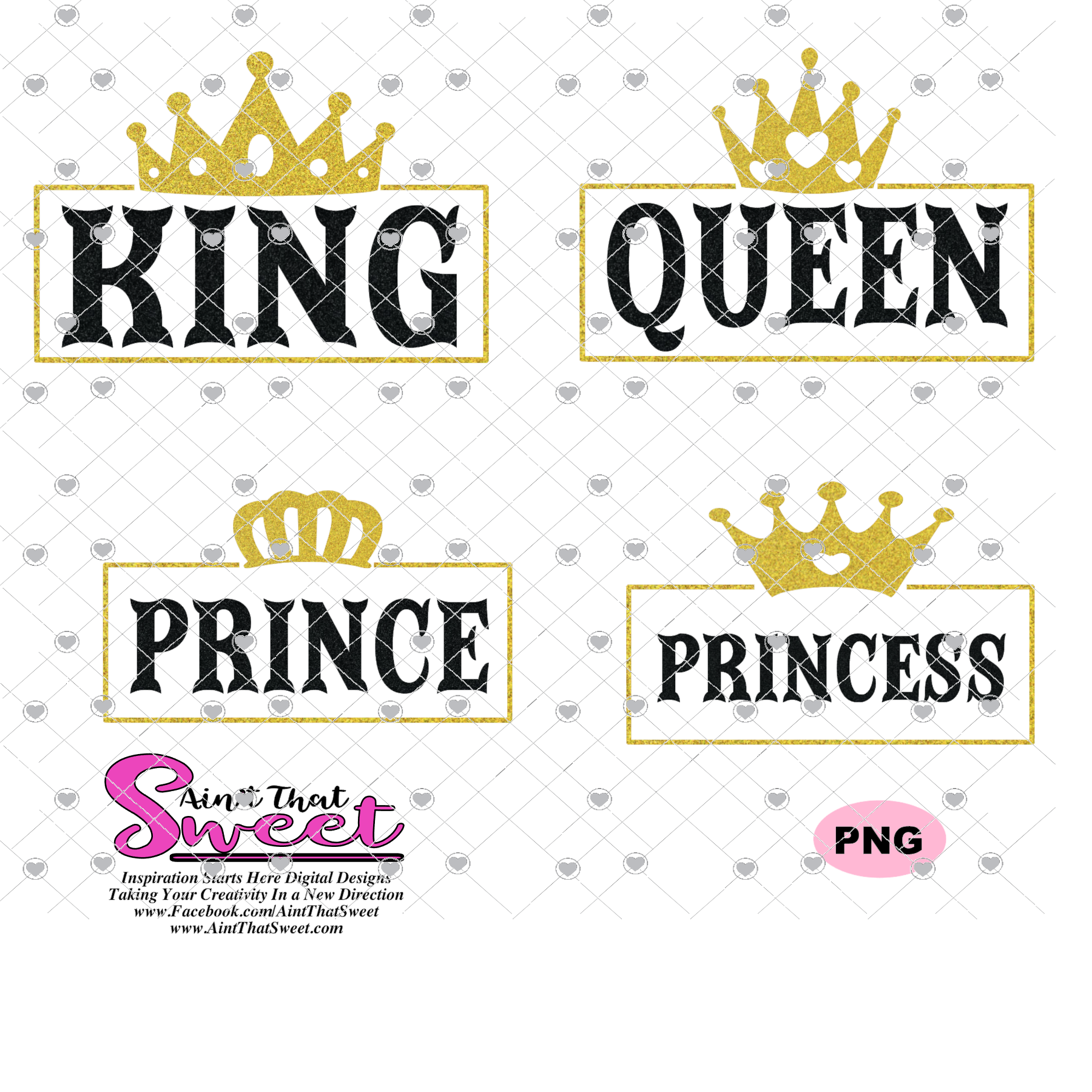 Download King Queen Prince Princess With Crowns - Transparent PNG ...
