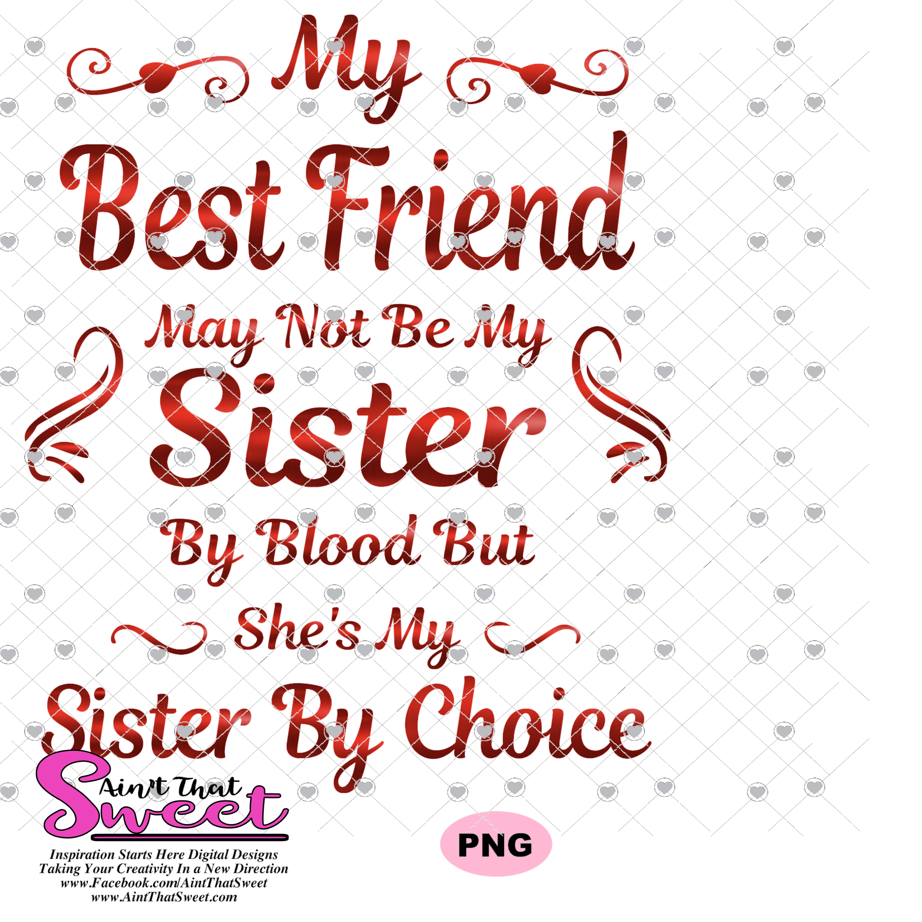 My Best Friend - Sister By Choice - Transparent PNG, SVG ...