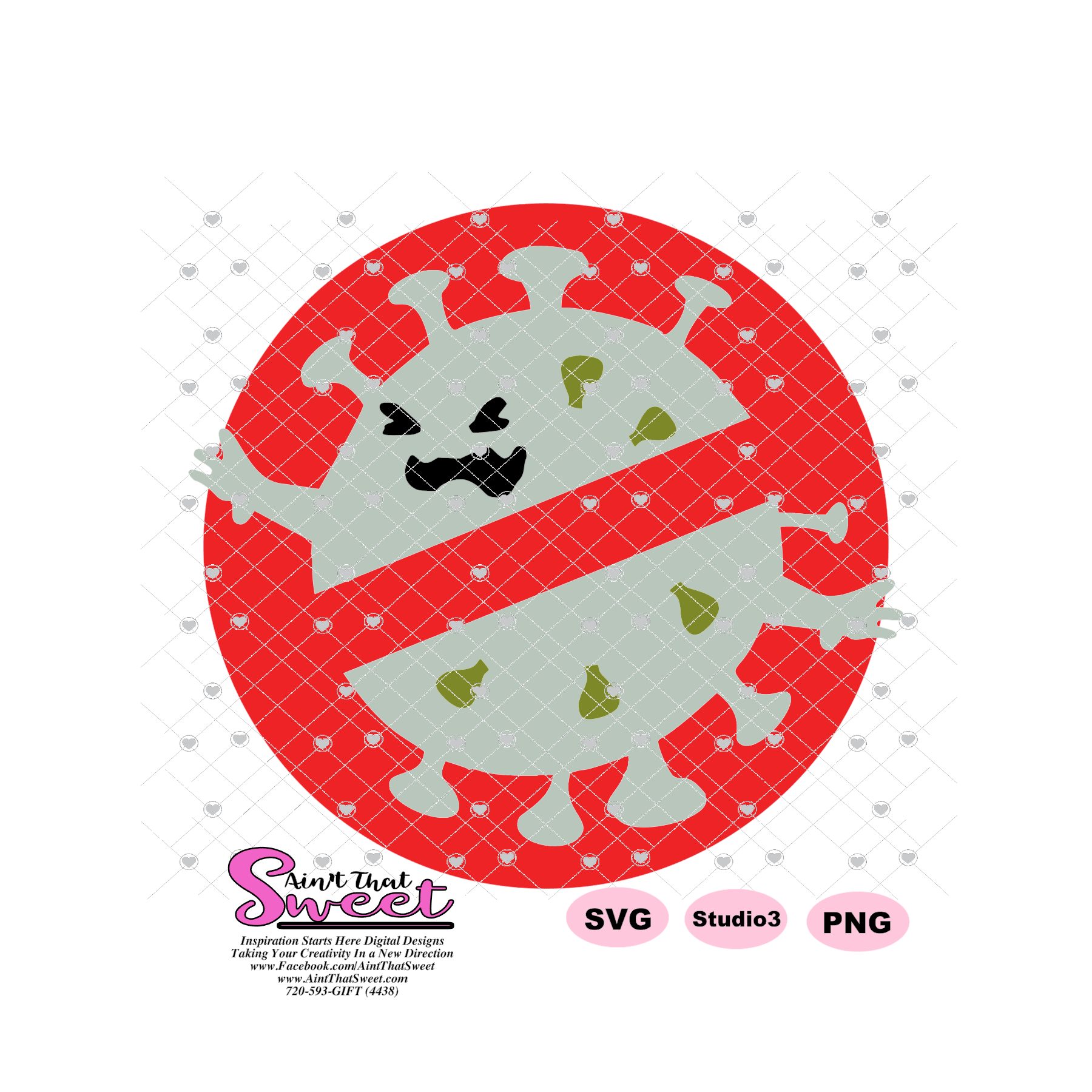 Download No Germs, Do Not Enter, Germ Grimacing - Transparent SVG-PNG - Silhoue - Ain't That Sweet