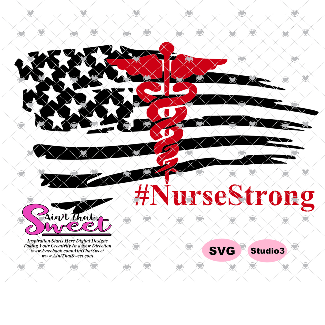 Download Nurse Flag Distressed #NurseStrong - Transparent PNG, SVG ...