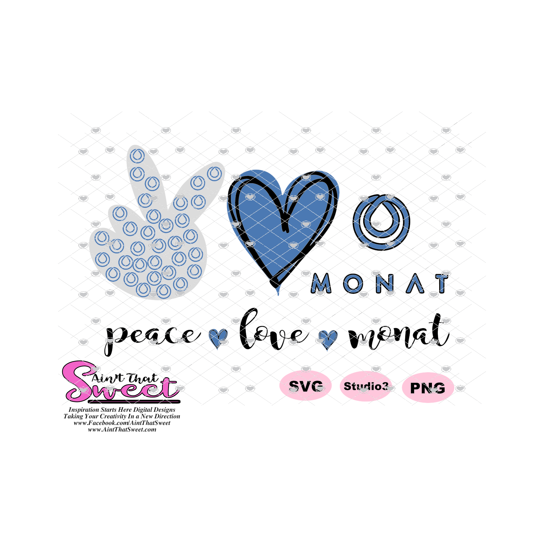 Download Peace Love Monat Hand Heart - Transparent PNG, SVG ...