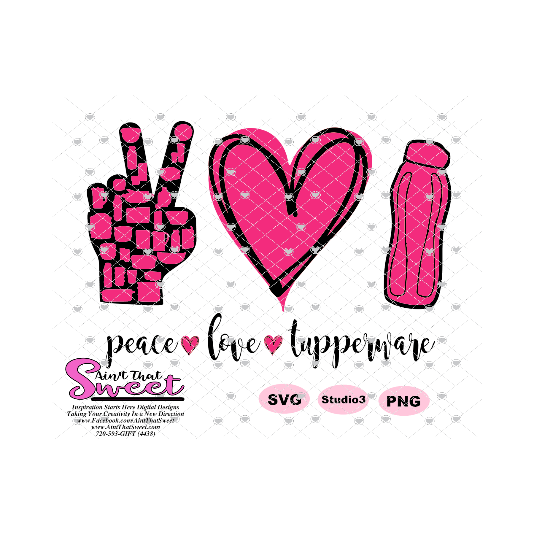 Peace Love Tupperware Hand Heart - Transparent PNG, SVG - Silhouette ...