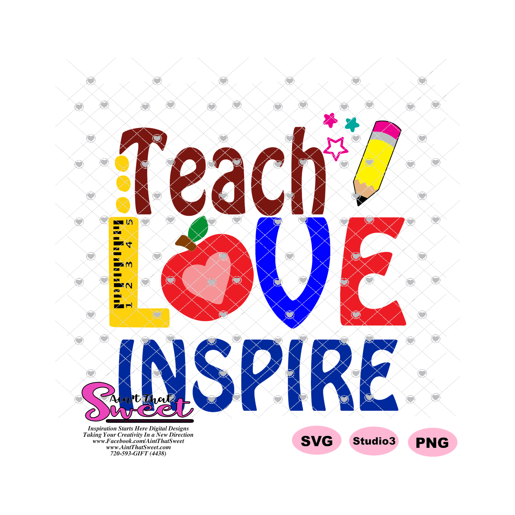 Download Teach Love Inspire - Transparent PNG, SVG - Silhouette ...