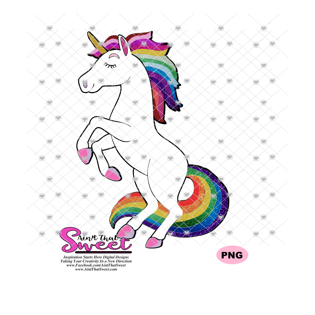 Unicorn Rainbow Colors - Transparent PNG, SVG - Silhouette, Cricut, Sc
