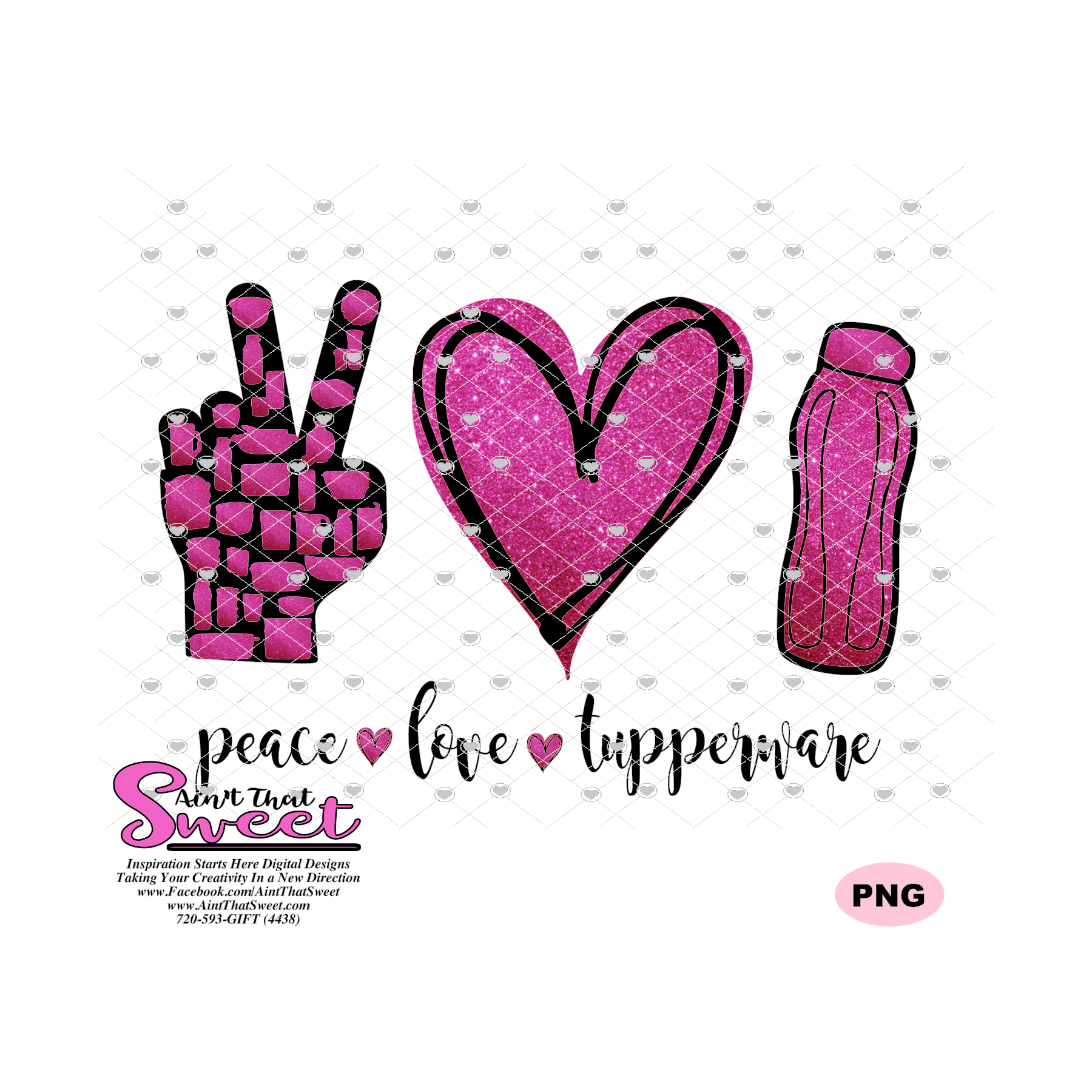 Download Peace Love Tupperware Hand Heart Transparent Png Svg Silhouette Ain T That Sweet