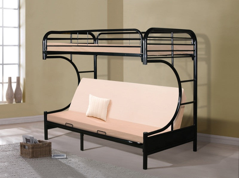 LOWEST PRICE: Donco Kids T/Futon Metal Bunk Bed Black 4509-3BK - HipBeds - Hip Beds