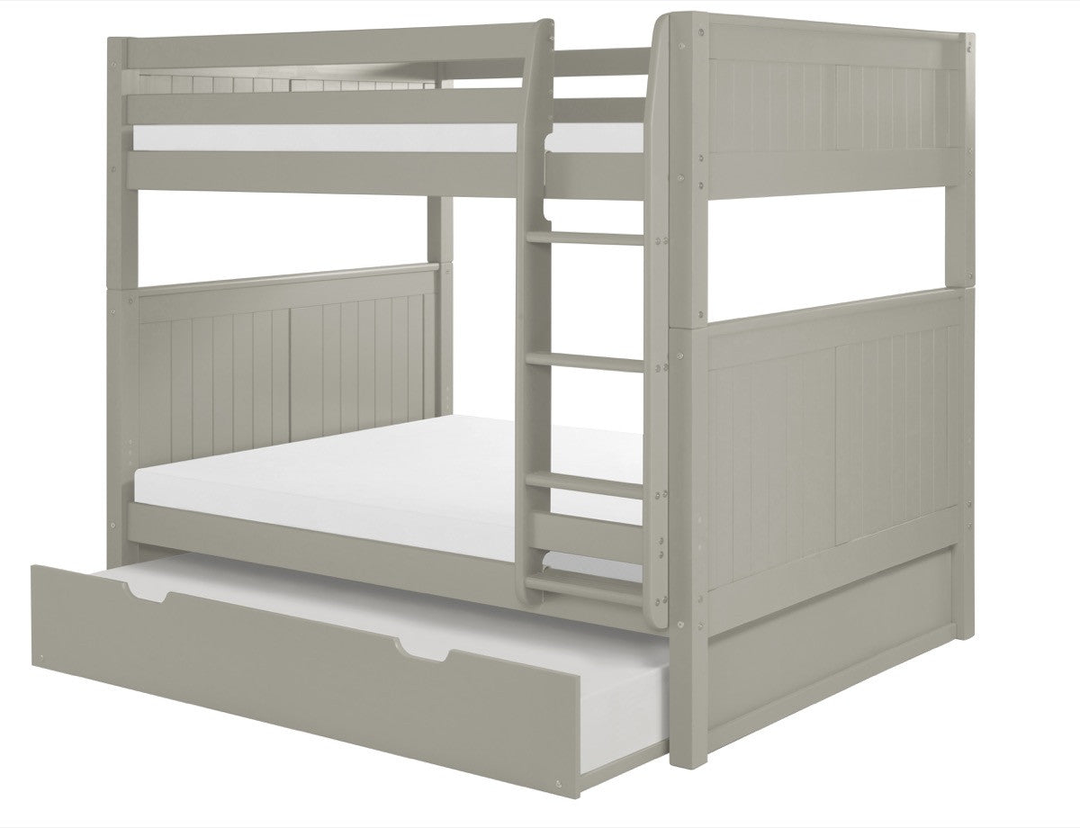 grey bunk bed with trundle