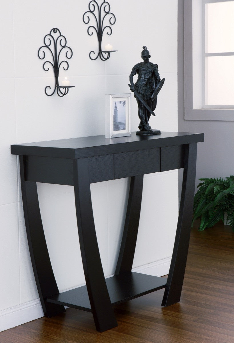 Furniture Of America Hymen Curved Leg Entryway Table Black