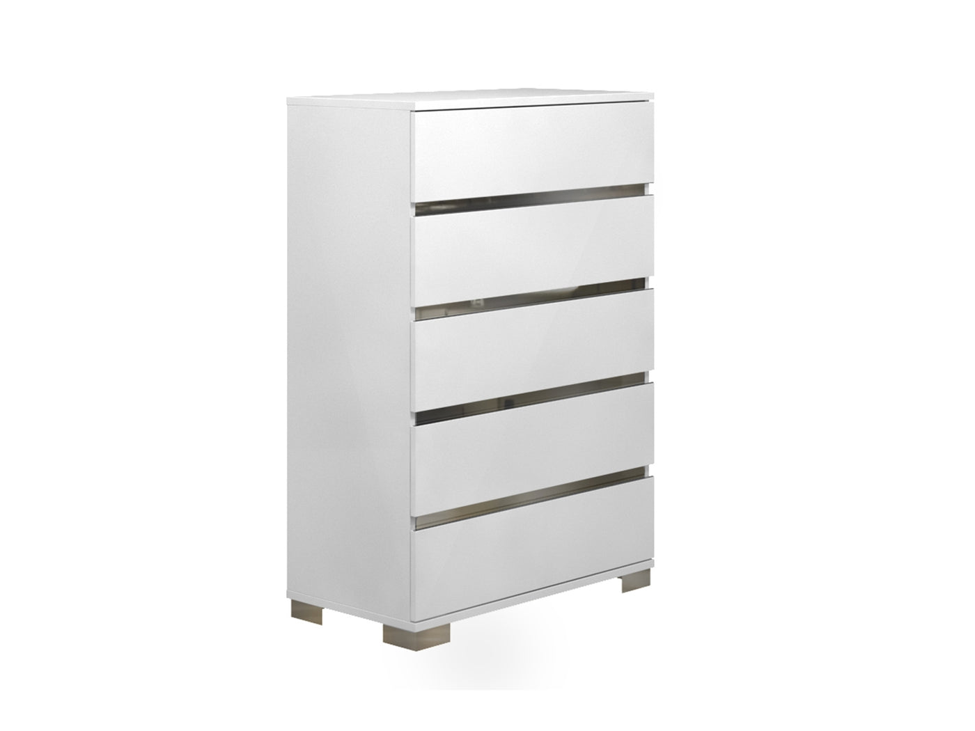 Casabianca Spark High Gloss White Lacquer Stainless Steel