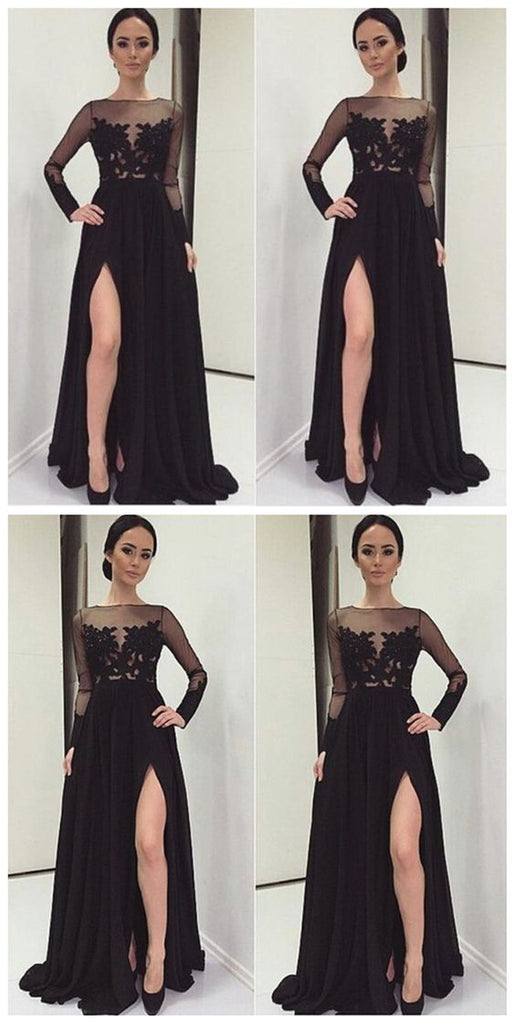 black gown designs 2018