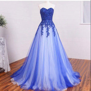 blue purple prom dress