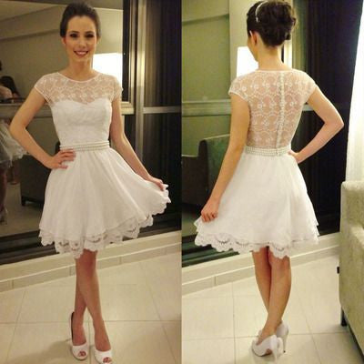 girls white prom dress