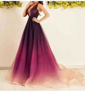 long purple formal dress