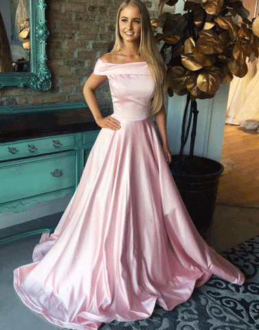 pink silk formal dress