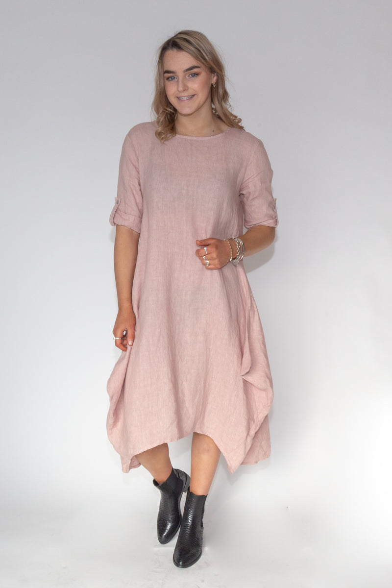 Linen Tunic Dress, Oversized Tunic 'Malvina' - Linenbee