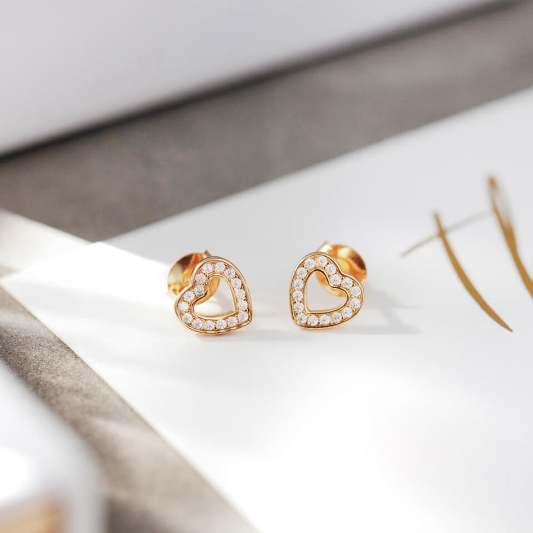 gold sleeper stud earrings