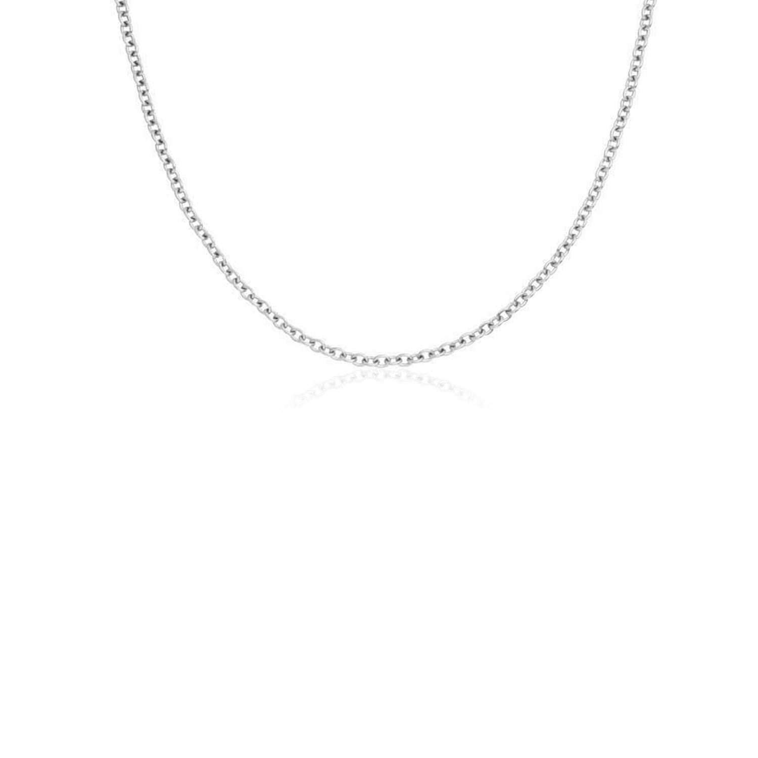 Cursive Name Necklace (Silver) - Fine Chain / 14 - 16 in