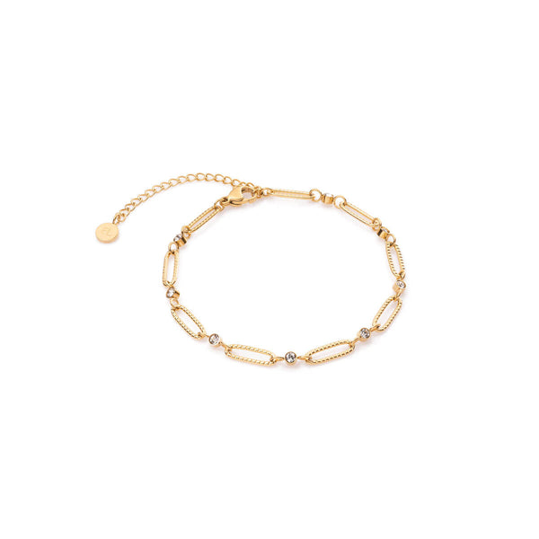 Paperclip Bracelet - Dainty Gold Bracelet - Waterproof Bracelet