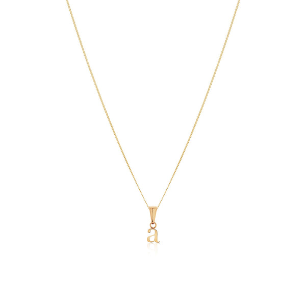 Lowercase Monogram on Curb Chain Necklace - FAB Accessories Inc.