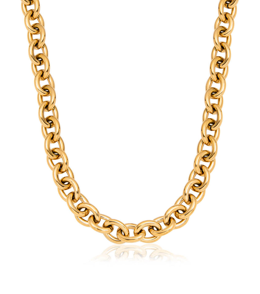 gold oval link chain