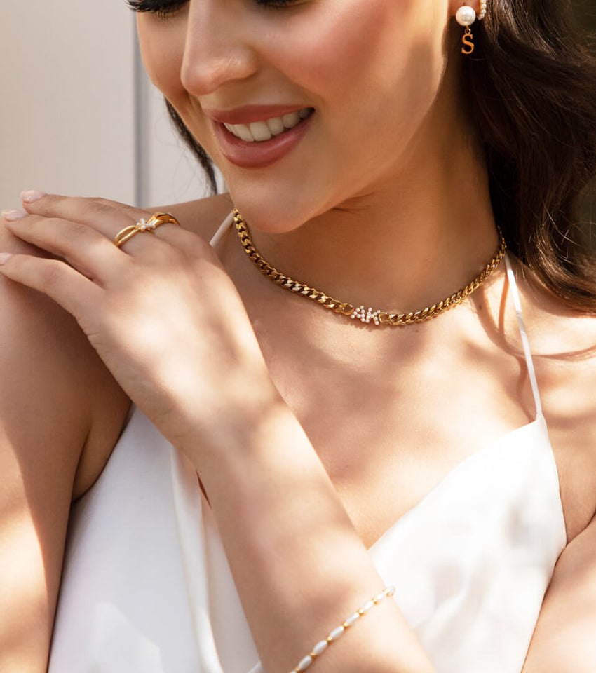 取扱店は 送税込【Abbott Lyon】Pearl Curb Chain Necklace (Gold)☆国発 - www.gorgas