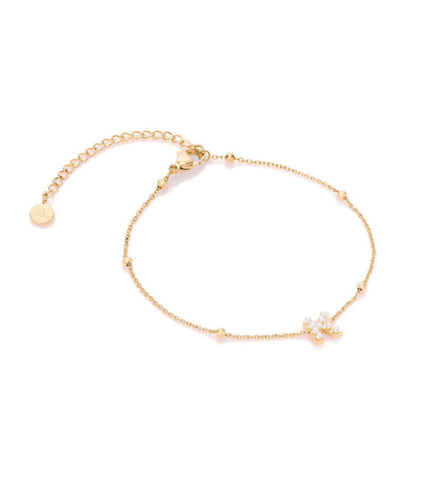 pearl initial bracelet