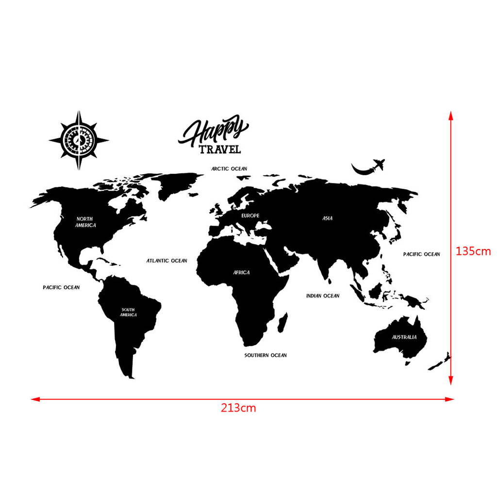 World Map Decal Vinyl Wall Stickers – RoyalWallSkins