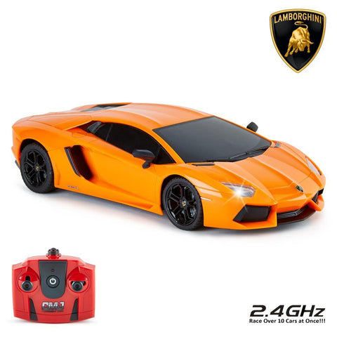 Lamborghini Aventador Radio Controlled Car 1:18 Scale Orange  - Official Merchandise Gifts