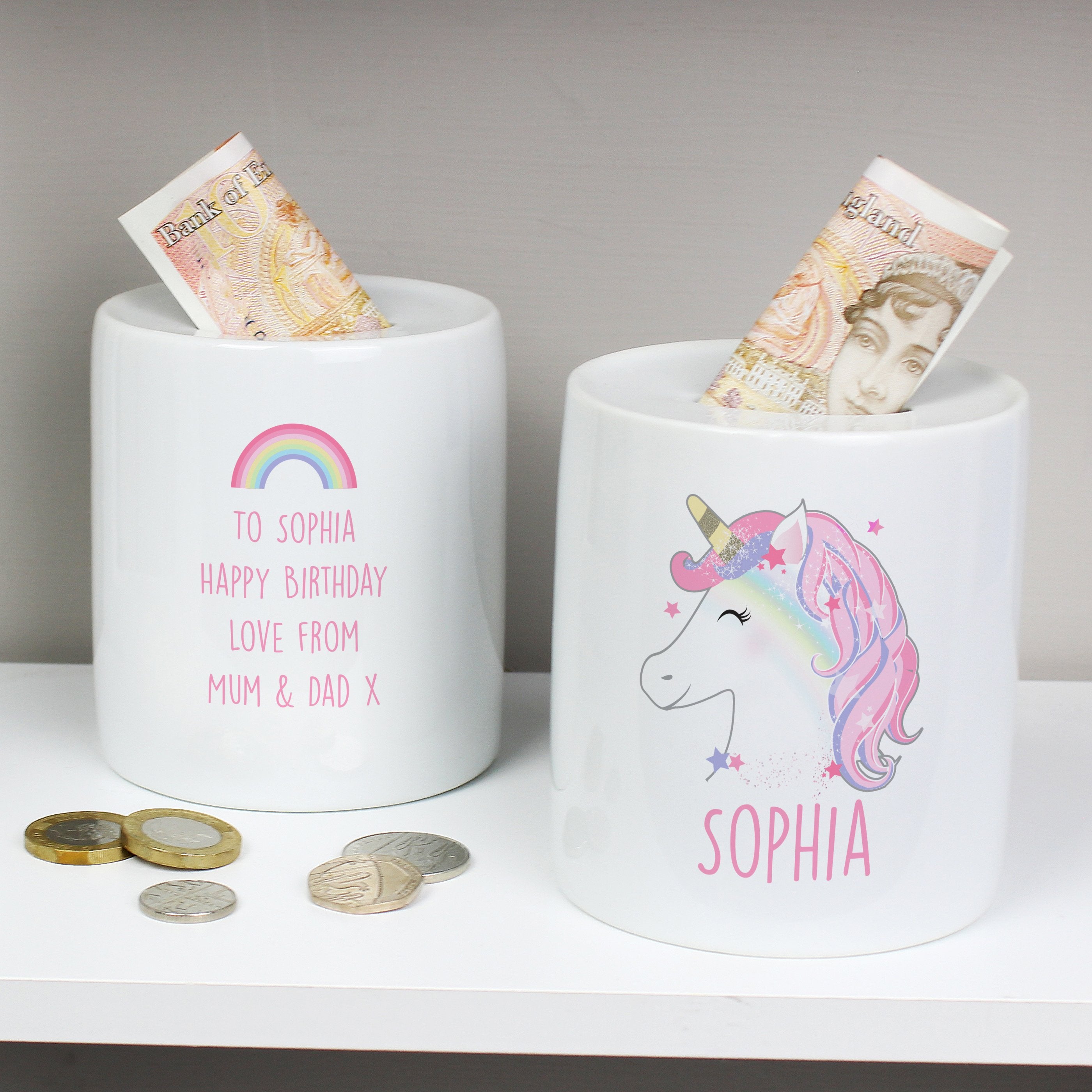 personalised girls money box
