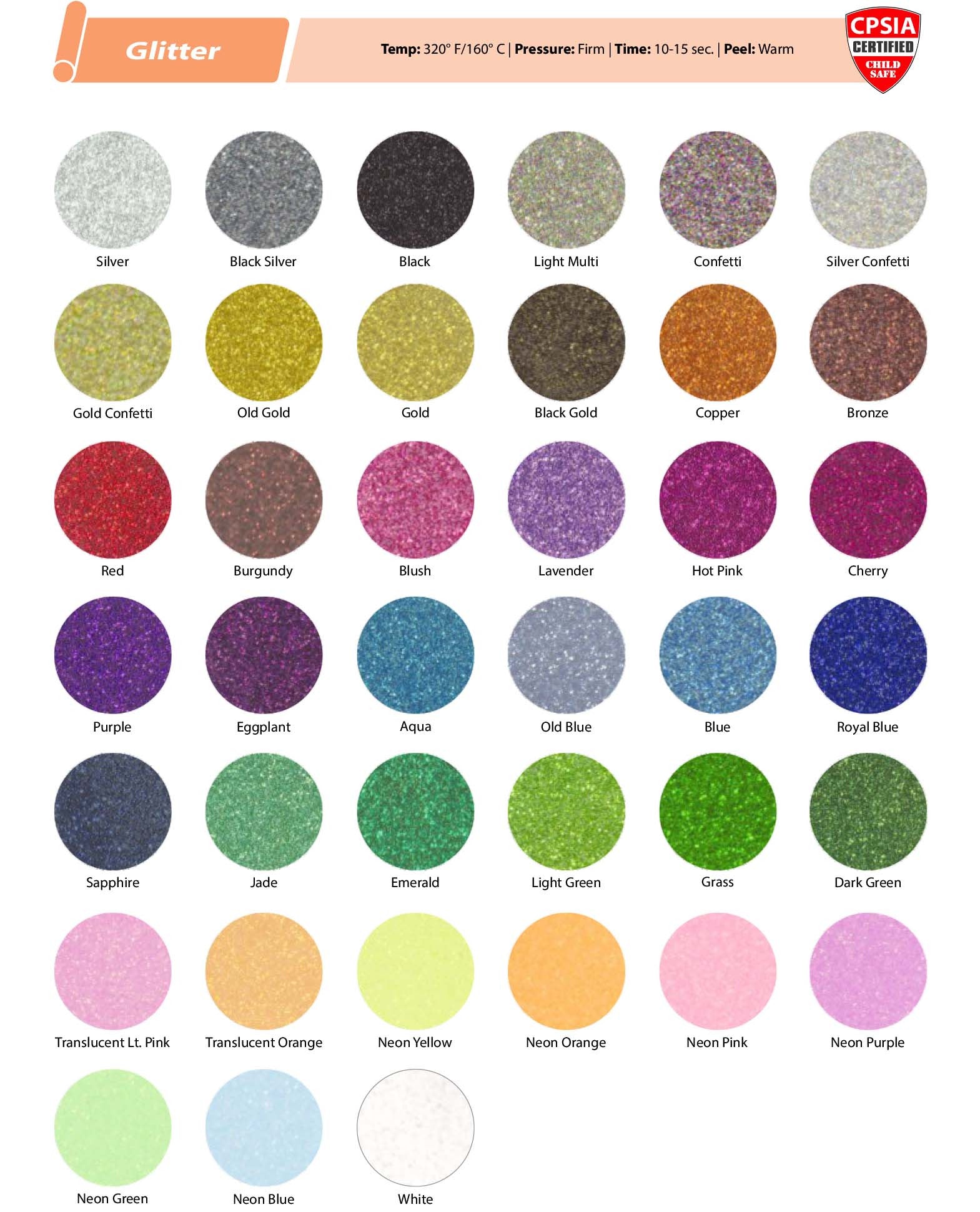 Glitter by Siser By the Yard 20"*x36"