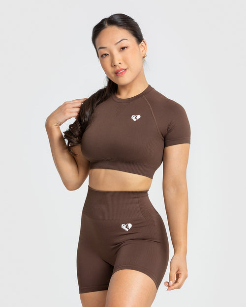 Form Sculpting Shorts - Maple Brown