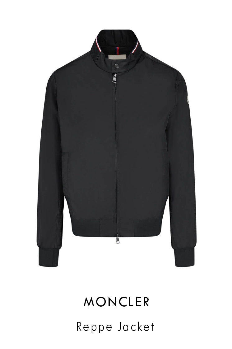 Moncler black nylon reppe jacket