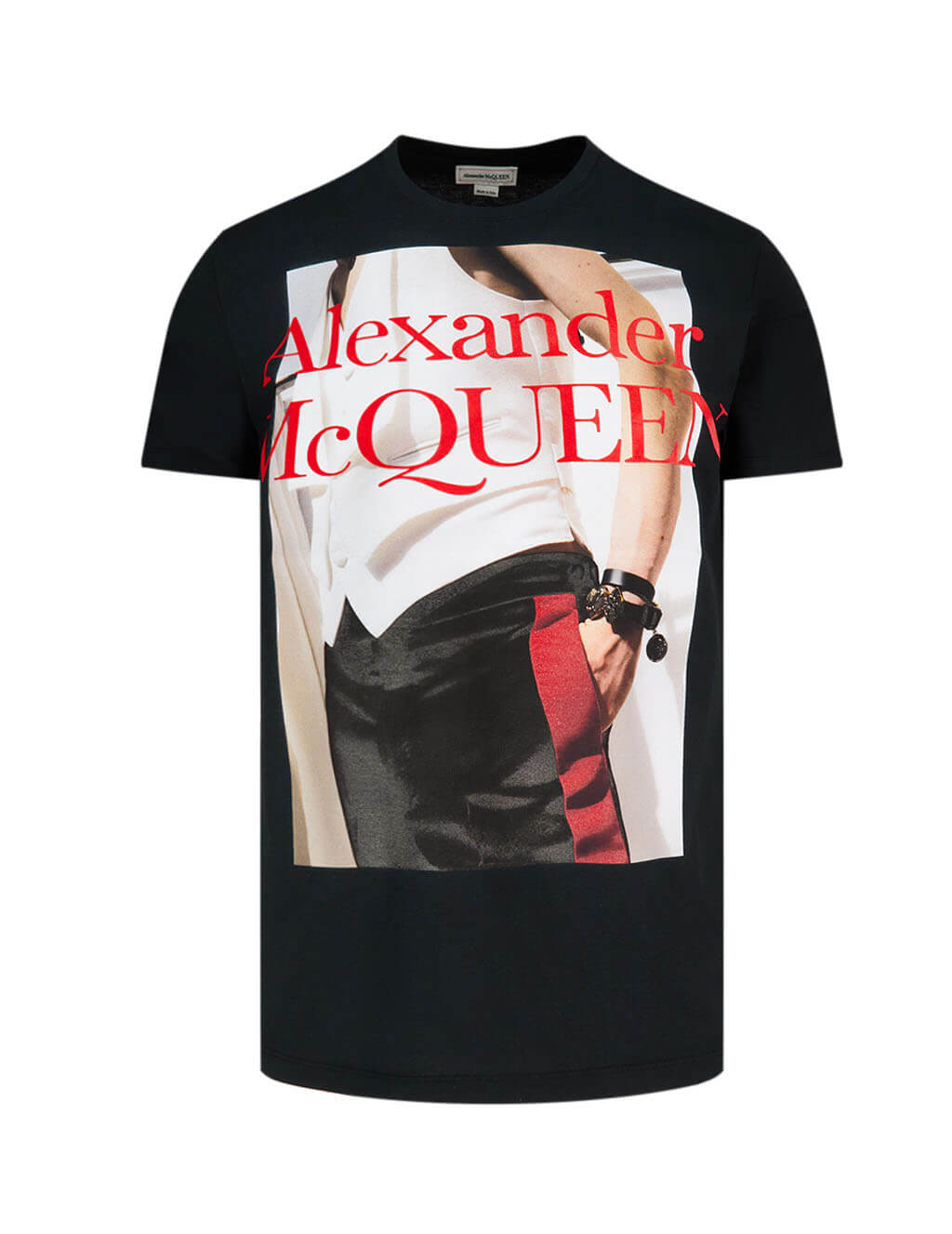 black and red alexander mcqueen t shirt