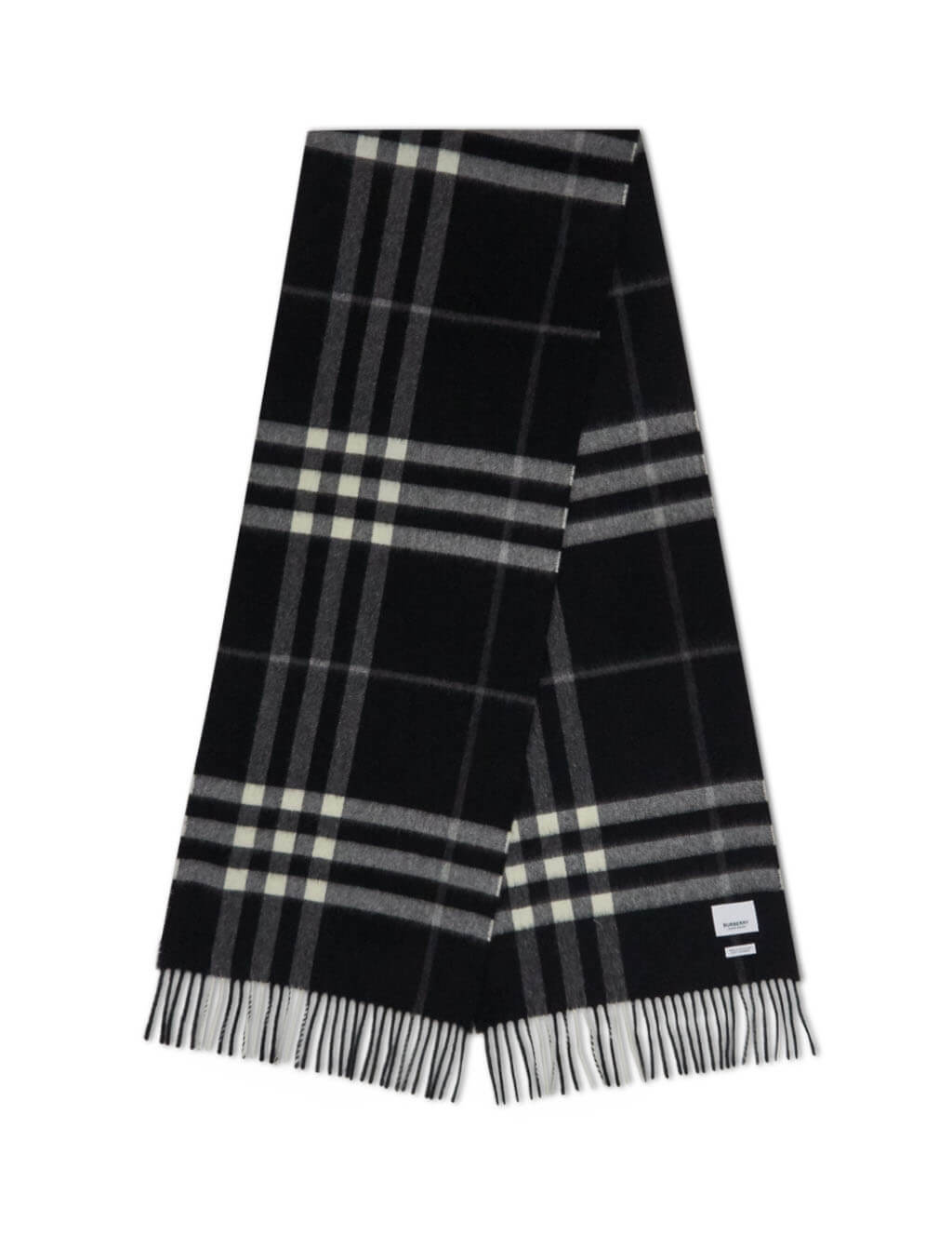 black and white burberry scarf