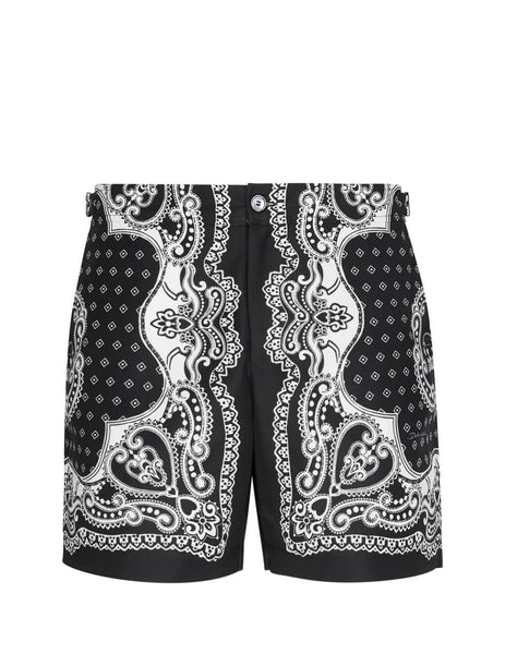 mens black designer swim shorts