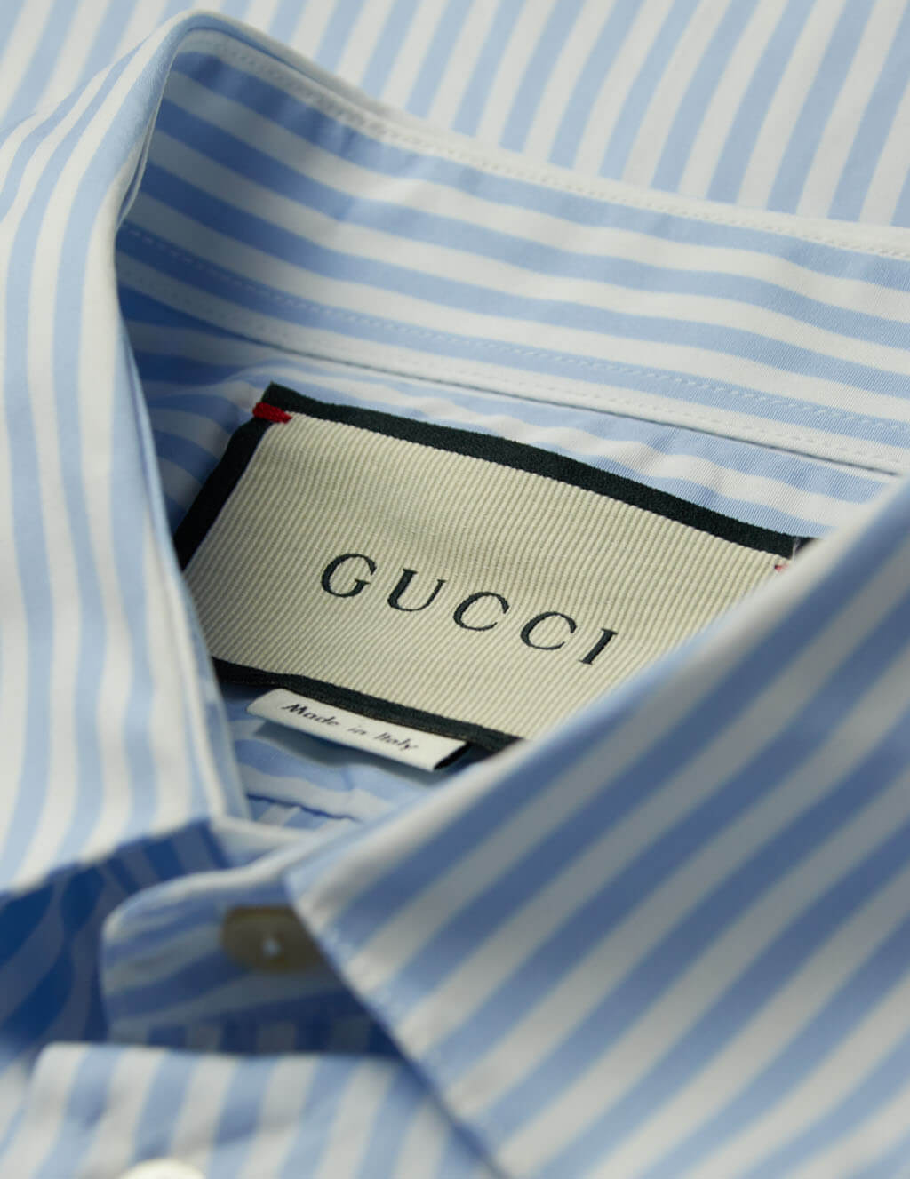 Gucci White and Blue Striped College 