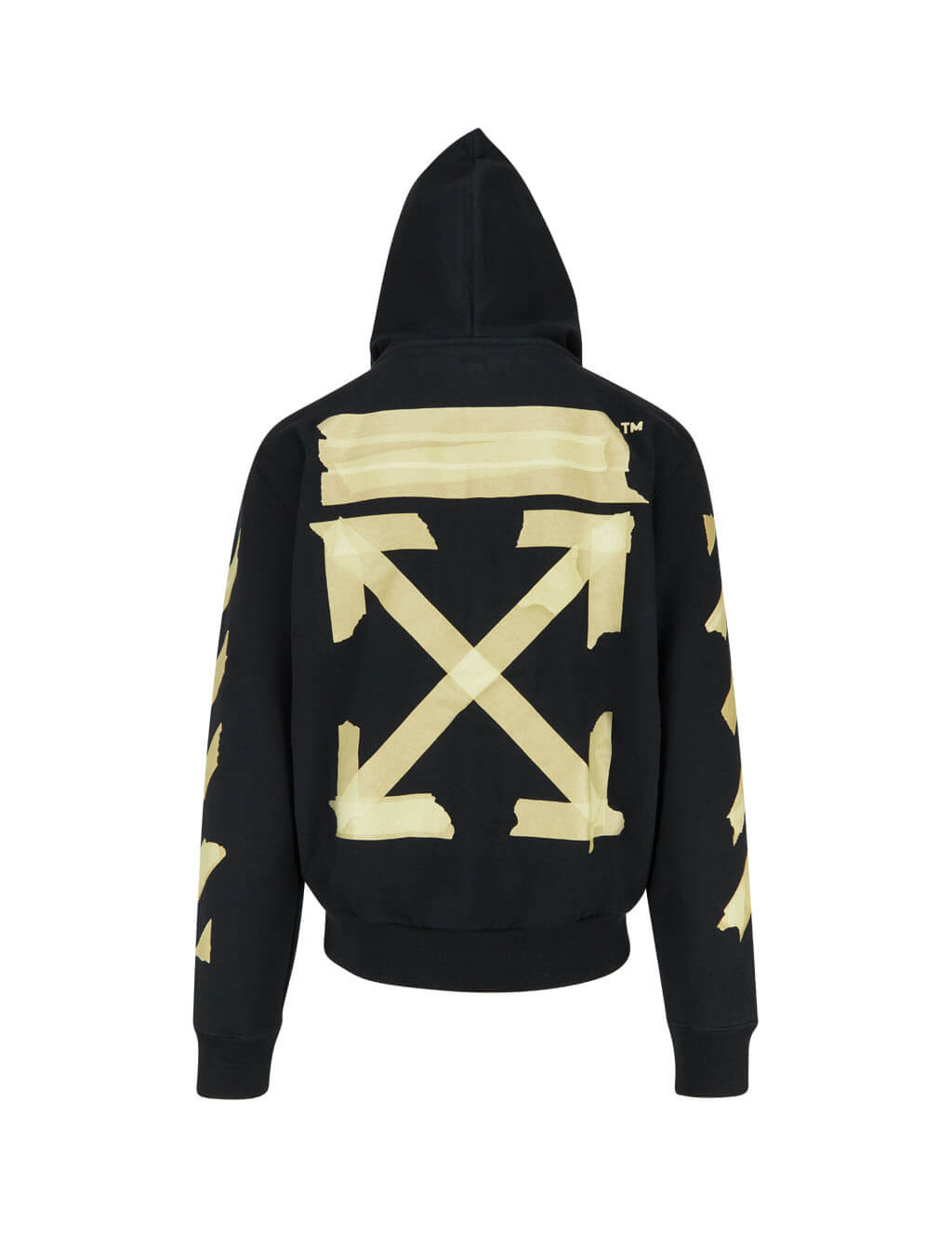 off white stripe zip hoodie